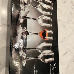 Versailles handcrafted Crystal Stemware 6pcs platinum decorated in box